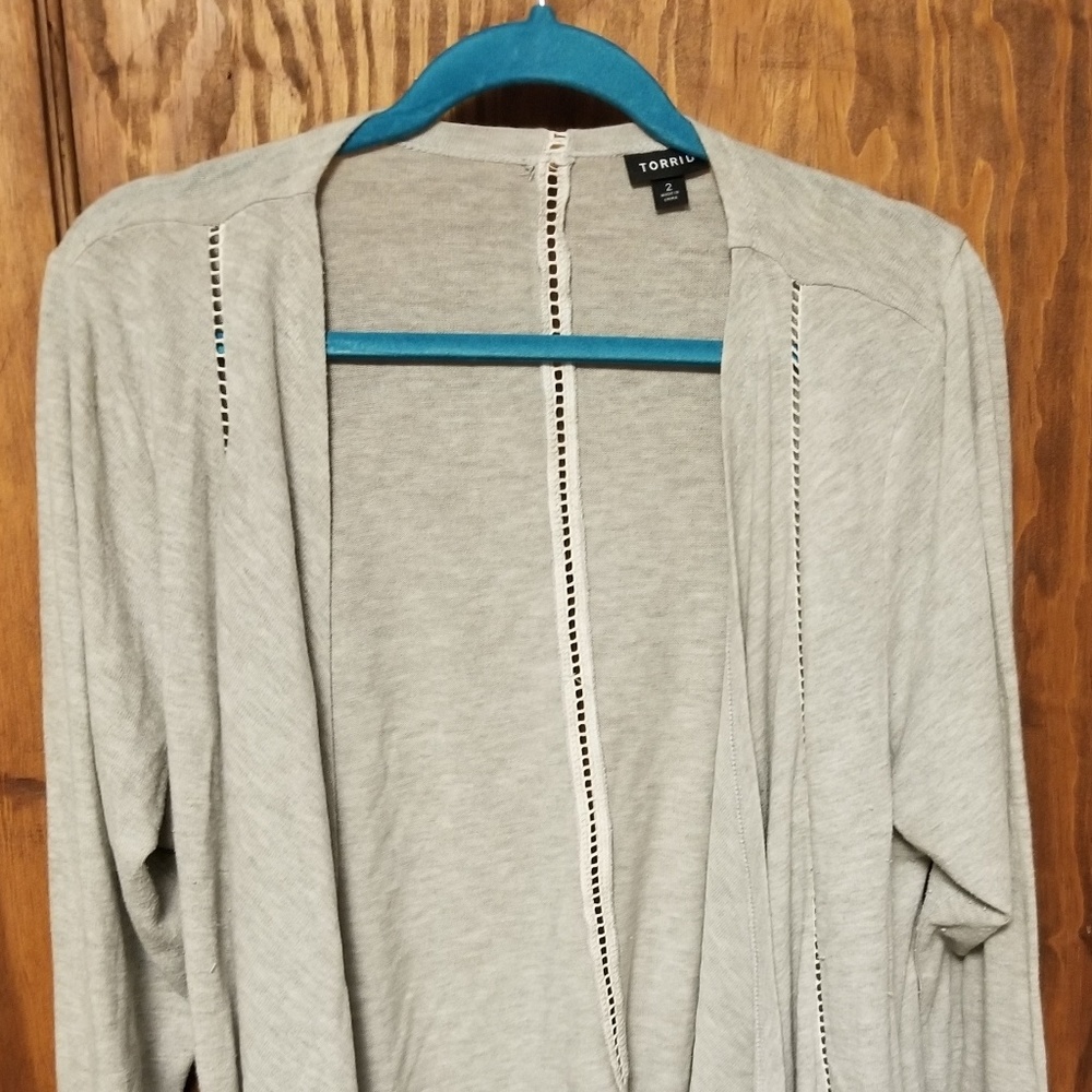 Open front drape cardigan